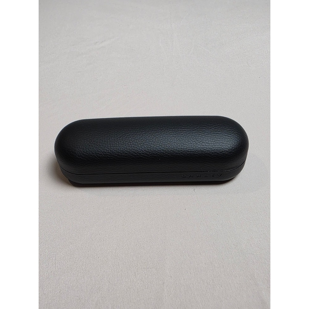 Oakley Eyeglass Case Unisex OS Black Hard Shell Faux Leather Clamshell Box